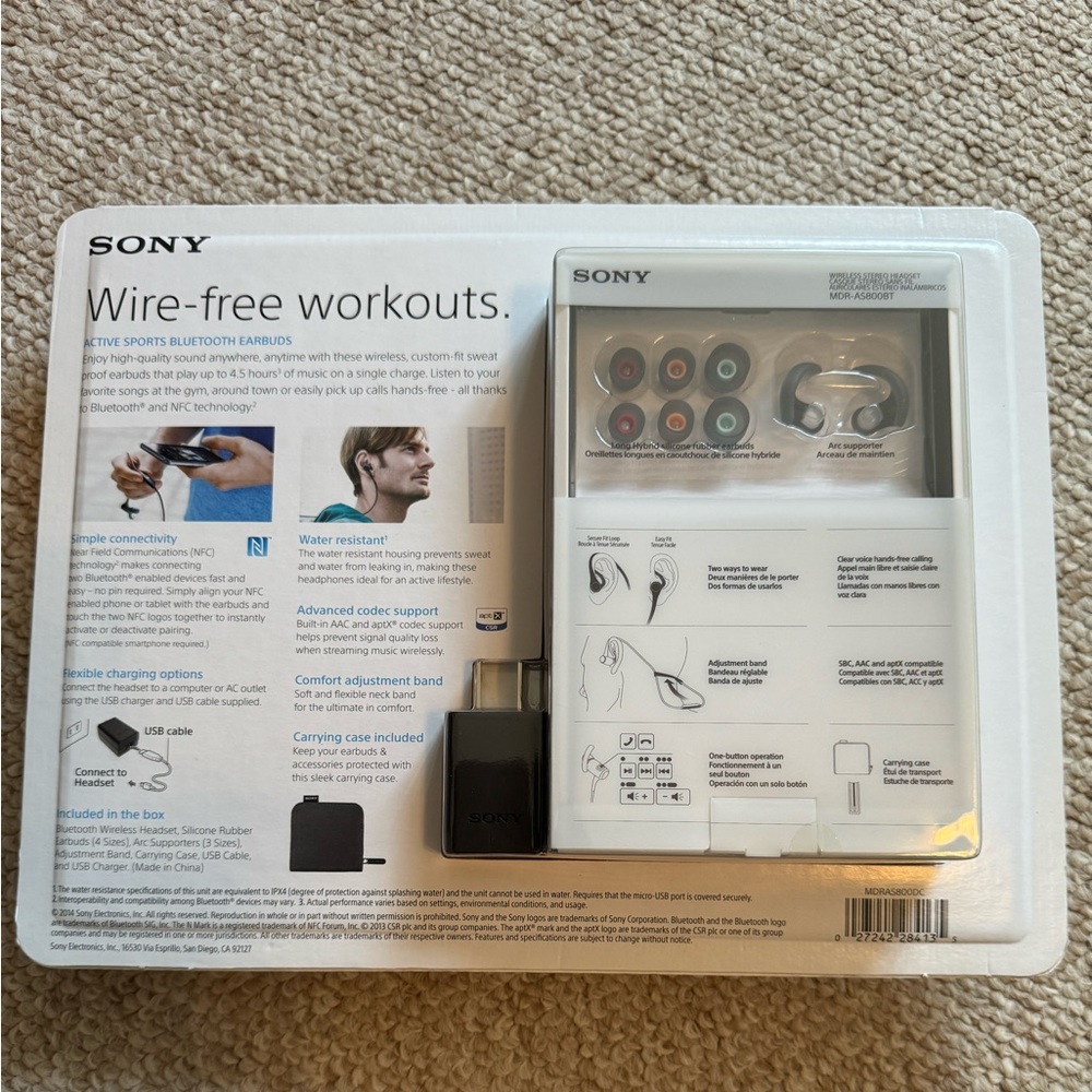 Sony wire-free workouts headset - Picture 4 of 5